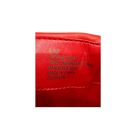 Gianni Bini Red Fold-Over Knee-High Heeled Boots Women 6M Leather NWOB - Picture 12 of 13